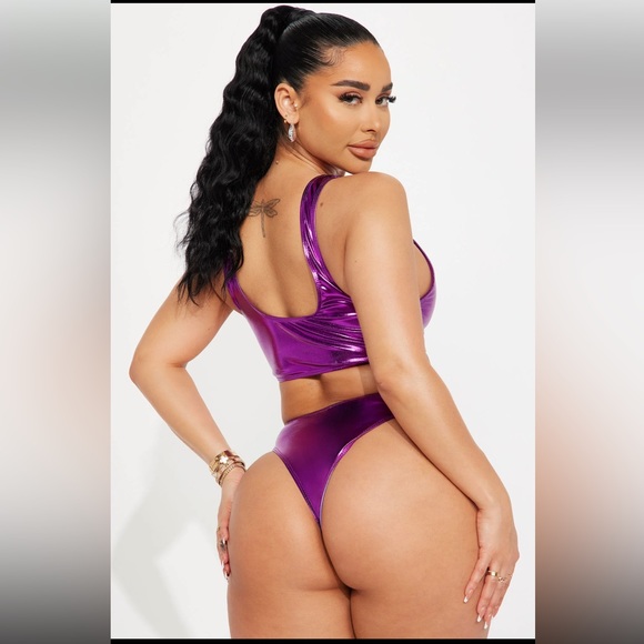Purple metallic bikini - Picture 3 of 3